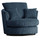 Oxford Modern Jumbo Cord Fabric Swivel Chair