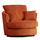 Oxford Modern Jumbo Cord Fabric Swivel Chair
