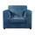 Oxford Jumbo Cord Armchair Blue
