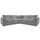 Large Delta Jumbo Cord 2 Corner 2 Grey Fabric Large L Shaped Corner Sofa