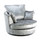 Crystal / Chelsea Crushed Velvet Fabric Swivel Chair