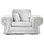 Cheslea crushed velvet silver armchair chesterfield