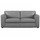 Danbury 3 seater grey leather sofa high back