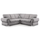 Milan 5 Seater L Shaped Corner sofa Fabric 2 Corner 2 Grey