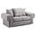 Milan 2 Seater Scatter Back Grey Chesterfield Rectangular Rolled Arms