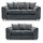 Monaco grey chenille fabric sofa suite small cheap sofas