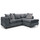 Zink Grey Chenille Fabric Corner Sofa L Shaped 4 Seater Right Hand Facing