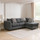 Zink Chenille 4 Seater Fabric Corner Sofa