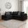 Zink Chenille 4 Seater Fabric Corner Sofa