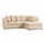 Casper Beige 4 Seater L Shaped Corner sofa 3 sofa settee couch chaise lounge lounger fabric settee to let landlord cheap