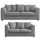 Casper Chenille Fabric 3 + 2 Sofa Suite