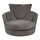 Casper Chenille Fabric Swivel Chair