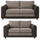 Luca Black and Grey Full back 3 and 2 seater sofa suite couch small high back portabella cord mixed fabric and leather brick pattern fabric tolet to let cheap furniture seating landlords