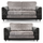 Luca Black and Grey Full back 3 and 2 seater sofa suite couch small high back portabella cord mixed fabric and leather