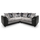 Luca Black and Grey 2 Corner 2 L shaped Sofa