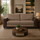 Luca Leather and Fabric 3 Seater Sofa - Full Back
