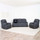 Alaska Grey Full Fabric 3 Piece Sofa Suite - 3 + 1 + 1