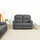 Alaska Grey Full Fabric Manual Reclining Sofa Suite