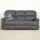 Alaska Grey Full Fabric Manual Reclining Sofa Suite