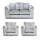 Crystal Crushed Velvet 2 Seater and 2 Armchairs - Scatter Back