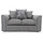 Byron Dundee Silver Light Grey 2 Seater Sofa Small Scatter Back Chenille Fabric