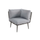Mayfair Corner Lounging Set with Square Firepit – Grey