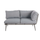 Mayfair Corner Lounging Set with Square Firepit – Grey