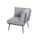 Mayfair Corner Lounging Set with Square Firepit – Grey