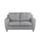 Baxter Tufted High Back 2 Seater Sofa Silver