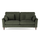 Hepburn 2 seater fabric green sofa