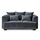 Aluxo Gramercy 2 Seater Sofa Steel Velvet