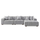 Aluxo Leonard  L Shaped Modular Corner Sofa Cloudy Grey