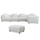 Aluxo Lottie Modular L Shaped Reversible Corner Sofa Cloudy Grey