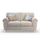 Edgar Fabric Chesterfield 2 Seater Sofa Light Beige Sand High Back Sofa