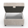 Edgar storage ottoman footstool sand fabric