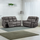 Toronto 3 + 2 Manual Reclining Leather Like Sofa Suite Black or Grey