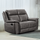 Toronto 2 Seater Manual Reclining Leather Like Sofa Black or Grey