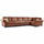 oakland long narrow 6 seater l shaped corner sofa tan leather chesterfield