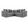 byron dundee 5 seater l shaped silver light grey corner sofa chenille settee couch living room furniture seating