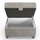 Edgar Silver Fabric Storage Ottoman