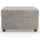 Edgar Silver Fabric Storage Ottoman