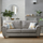Edgar Fabric 3 Seater Sofa Chesterfield - Silver