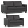 3 and 2 faux black leather sofa suite 3 and 2 faux black leather sofa suite