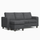 small 3 seater l shaped corner sofa grey turin fabric reversible chaise