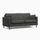 Eden Graphite grey 3 seater sofa tufted button detail cheap small letting to let renting settee couch