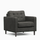 Eden Graphite Grey single seater armchair living room chair settee