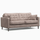 Eden pewter beige 3 seater sofa tufted button detail cheap small letting to let renting settee couch