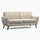 Matlock 3 seater cream beige linen boucle fabric small compact cheap high quality quick delivery settee couch high back full foam