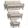 Matlock Boucle Fabric beige 3 piece sofa suite 3 seater 2 seater single seater armchair living room social seating trio sofas