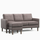 Bexhill Faux Leather grey L Shaped 3 Seater Corner Sofa Curved Reversible Living Room Seating Couch Settee